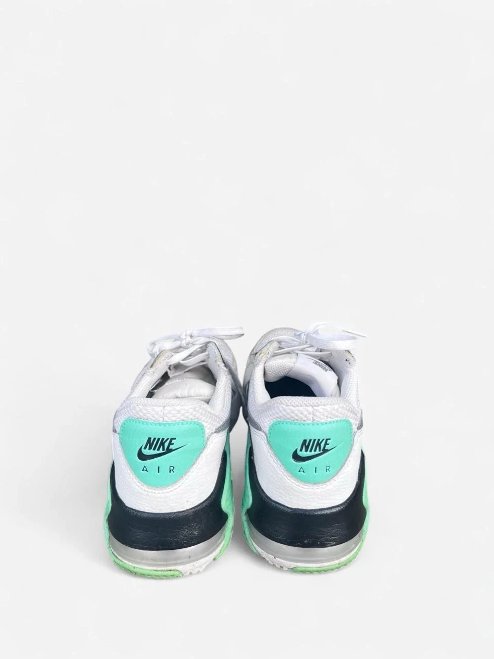 Nike Women’s Air Max 90 White Gray Sneakers with Mint Green Heel